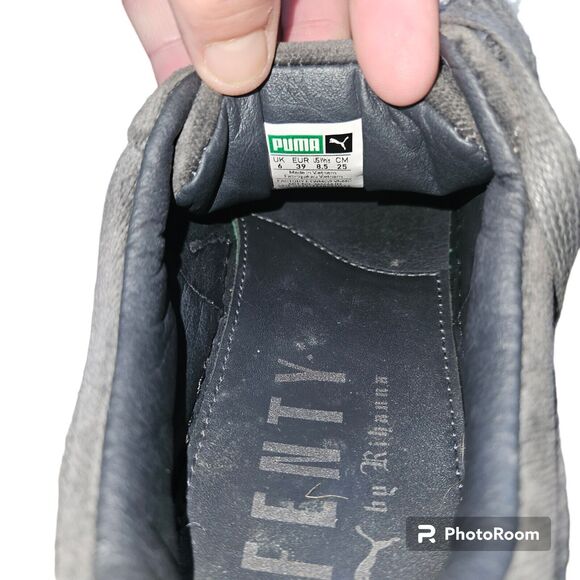 Puma By Rihanan X Fenty Velvet Creepers Platform Grey 364466 03 Womens Size 8.5 - Picture 3 of 4